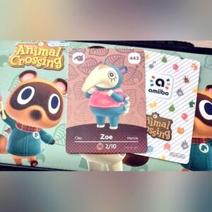 *5/$5 Zoe Amiibo Card Animal Crossing Nintendo Girl Boy Men Women Teen
